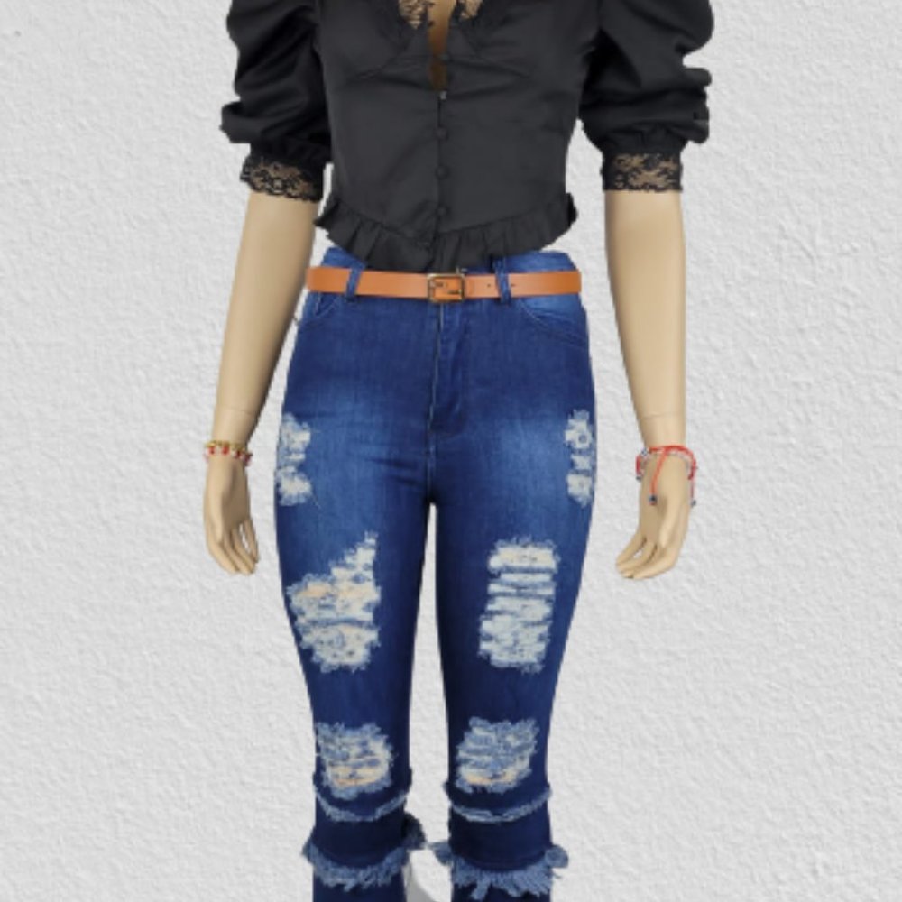 Women high waist Wide Leg Jeans